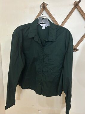 Old Navy Dark Green Women's Button-Down Shirt
